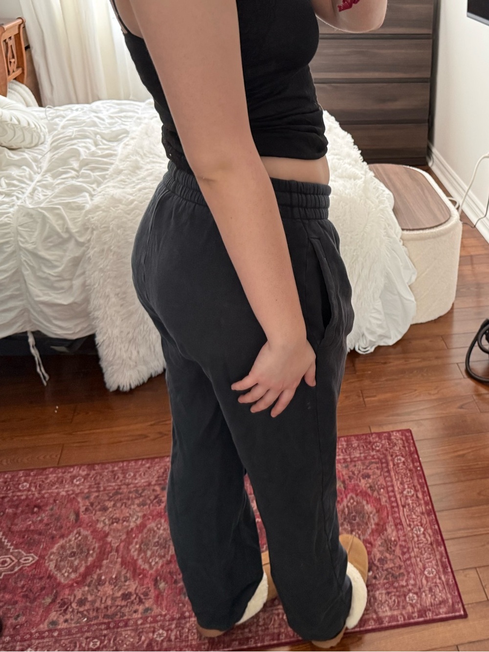 Under Armour Black Elastic Waist Straight leg Jogger Pants